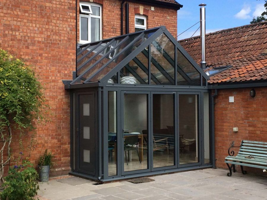 Aluminium conservatory installation in Brent Knoll