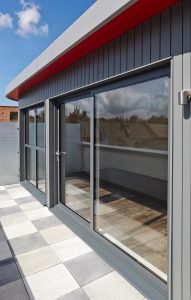 Smart aluminum sliding patio door