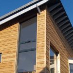 Bespoke shaped angled windows in aluminium