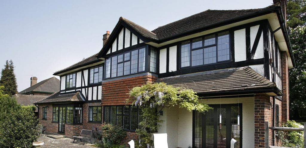 Black aluminium windows