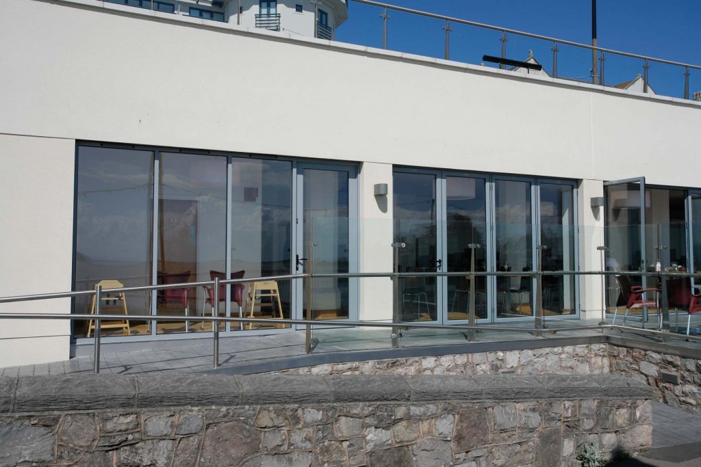 aluminium doors supplied for commercial project in Weston-super-Mare