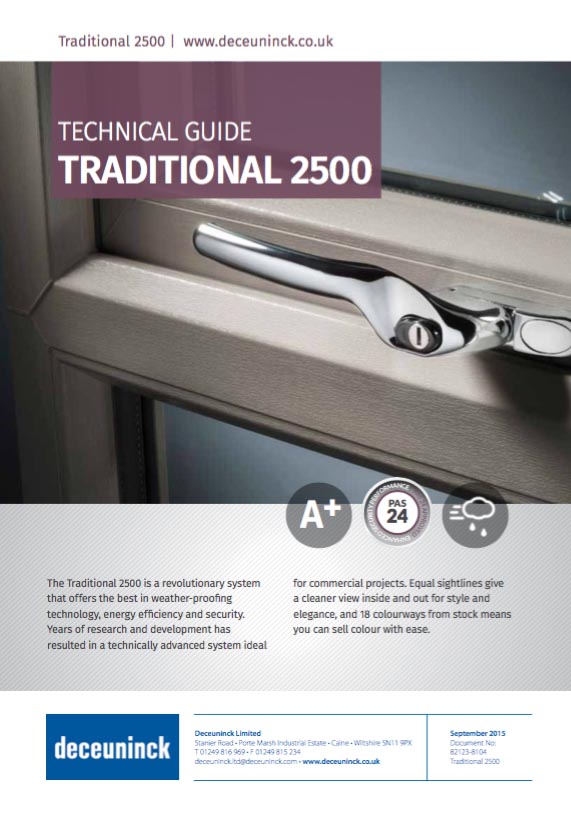 Deceuninck 2500 window datasheet