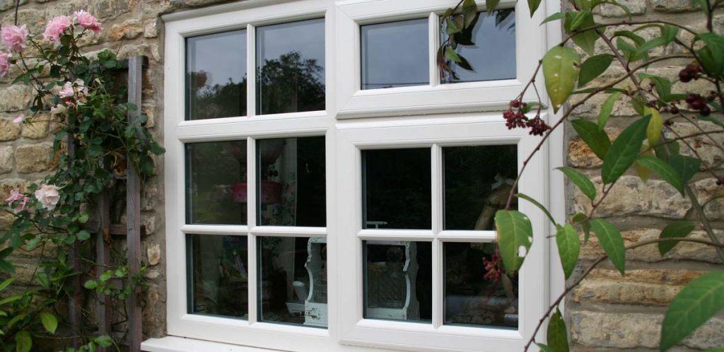 Double glazed upvc windows with astragal bars