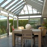 Glazed aluminium conservatory roof