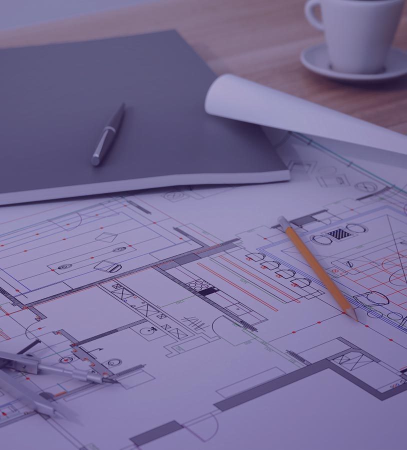 Architects drawing with project specifications