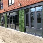 Aluminium casement windows and doors installed for commercial project in Bristol