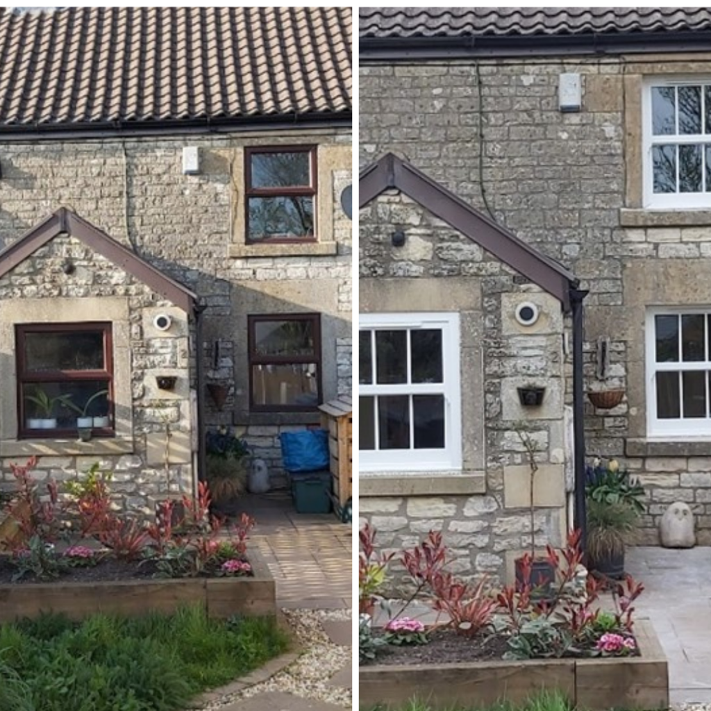 White Heritage Windows Before and After 