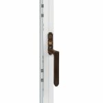 Art Deco Brown Heritage style handle mount on upvc windows